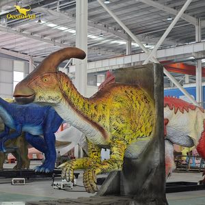 Modèle de statue de dinosaure animatronique réaliste de simulation, en alliage métallique, pour utilisation en intérieur/extérieur, pour centre commercial et parc d'aventure - Product Image 3
