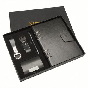 Ensemble de cadeaux promotionnels en gros pour entreprise, bureau, 2024, carnet A5 personnalisé, porte-stylo, porte-cartes de visite, porte-clés, logo - Product Image 1