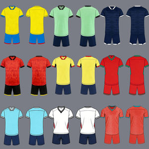 Conjunto de Camiseta de Fútbol Transpirable para Hombre, Verano, Personalizable, Clubes Nacionales, La Roja, O Esquadrao <span class=keywords><strong>dos</strong></span> Cinco Escudos, 100% - Product Image 1