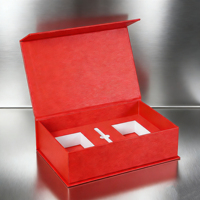 Boîte cadeau rigide de type livre, personnalisable, écologique, biodégradable, en papier tactile, matériaux recyclables, imperméable, haut de gamme