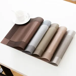 STARUNK直销批发厂家价格高品质豪华装饰防滑编织餐桌垫PVC餐垫