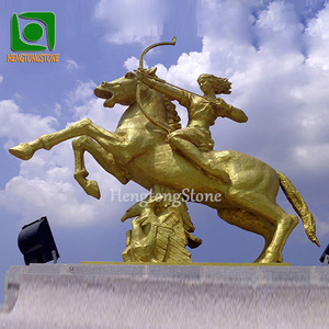 Hotel al aire libre decoración <span class=keywords><strong>gigante</strong></span> fibra de vidrio tiro flechas caballo mujer estatua escultura - Product Image 1