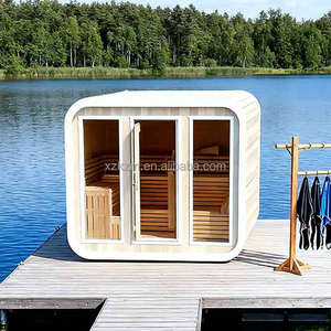 Sauna extérieur écologique en forme de cube pour le yoga et le bien-être, cabine de sauna en bois préfabriquée pour jardin, <span class=keywords><strong>spa</strong></span> de luxe à domicile - Product Image 4