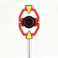 Glass Mini Prism Set with 4 Poles Extend to 1.2m Micro Lens Total Station Prism Instrument for Surveying