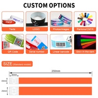 Bracelets en Papier Synthétique avec Logo Personnalisé, Bracelets d'Événement en Papier Tyvek Personnalisés avec Logo Imprimé