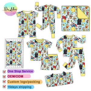 <span class=keywords><strong>Ropa</strong></span> de Bambú <span class=keywords><strong>para</strong></span> Niños al por Mayor, Pijamas de Bambú Personalizados Estilo Vaquero Occidental, Conjuntos de Mameluco con Cierre <span class=keywords><strong>para</strong></span> Bebés - Product Image 2