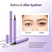 Eyeliner liquide de précision avec application facile étape par étape, démarrez à la ligne des cils, tracez la ligne extérieure, relevez la pointe extérieure pour une définition optimale