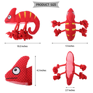 2024NEW résistant aux morsures moyen et grand chien en peluche caméléon en peluche tirer interactif robuste jouets pour animaux de compagnie jouets pour chiens vocaux en stock - Product Image 4