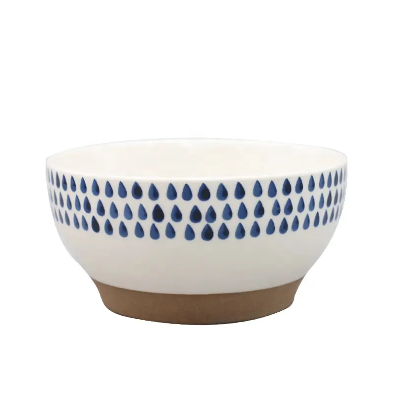 Japanese-style Pottery Blue Raindrop Ramen Bowl Household Rice Soup Serving Porcelain Bowls Creative Tableware Japanese Bowl