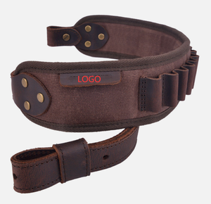 สายสะพายปืน HiBO OEM ผ้าแคนวาสและหนัง พร้อมที่ใส่กระสุน - Product Image 2