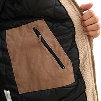 Chaqueta de Trabajo de Invierno Unisex Personalizada de Fábrica, Lona Resistente Marrón, Forro Acolchado de Poliéster Antiviento y Antidesgarro, Oeko-Tex