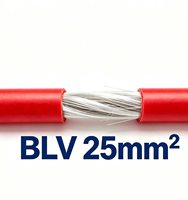 Cable conductor de aluminio sólido BLV, con aislamiento de PVC, cable para instalación fija en edificios, voltaje nominal 450/750V