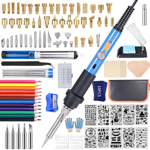 Kit d'outils de <span class=keywords><strong>pyrogravure</strong></span> sur bois, fer à souder, <span class=keywords><strong>pochoir</strong></span>, artisanat, <span class=keywords><strong>pyrogravure</strong></span> 60W - Product Image 1