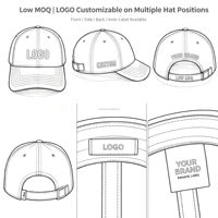 Grosir topi bisbol tidak terstruktur katun Vintage Distressed Logo kustom topi ayah dicuci