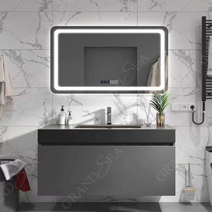 Custom Luxury Quartz Counter Top Set <strong>Ready</strong> <strong>Made</strong> Mirror Small Wood Wall Mounted Modern Sink <strong>Bathroom</strong> Cabinet Vanity - Product Image 6
