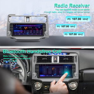 Monitor de Coche Android de 9 Pulgadas con Soporte para el Tablero para 4Runner 2009+, CarPlay Inalámbrico, Android Auto, Navegación GPS, <span class=keywords><strong>Multimedia</strong></span>, Mirror Link - Product Image 4