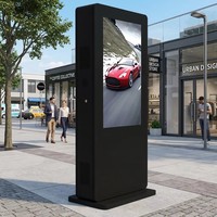 Envío Rápido, Pantalla LCD Publicitaria para Exteriores Tongheng con Control Táctil de 32/43/49/55/65/75 Pulgadas, con Soporte de Pie, IP65, para Escuelas y Edificios