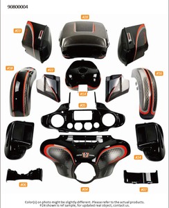 <span class=keywords><strong>HR3</strong></span> cromo personalizado brillo negro Kit de carenado carrocería alforja Fender tanque de Gas de ajuste para Harley Ultra limitada 14-20 - Product Image 2