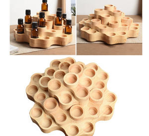 Portabottiglie per olio essenziale in legno 202405 con supporto per espositore da 31 Slot per bottiglie di olio essenziale da 15ml flacone da 10ml - Product Image 2