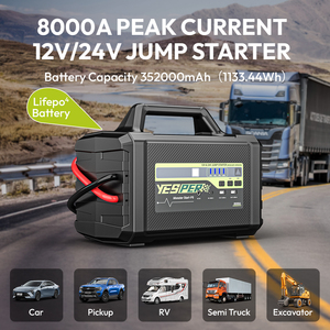 Démarreur de batterie de voiture et camion Yesper P5 8000A, capacité 352000mAh, 12V 24V, démarreur de secours P5 - Product Image 3