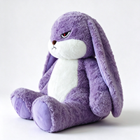 Peluche Lapin Violet En Colère à Grandes Oreilles, Douce et Moelleuse, Idéale pour Cadeau ou Décoration - Nouvelle Collection Z