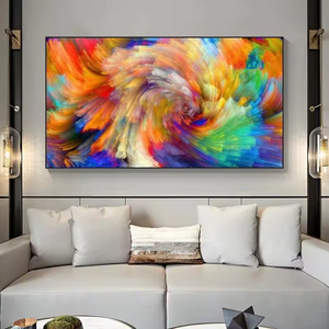 Decoración moderna de lujo para sala de estar, pintura al óleo de arcoíris abstracta, <span class=keywords><strong>lienzo</strong></span>, arte de <span class=keywords><strong>pared</strong></span> para sofá, <span class=keywords><strong>pared</strong></span> de fondo - Product Image 3