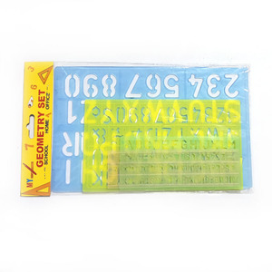 Juego de Reglas de Geometría de Plástico para el Regreso a Clases, Plantillas de Letras del Alfabeto, Regla de Dibujo para Niños - Product Image 3