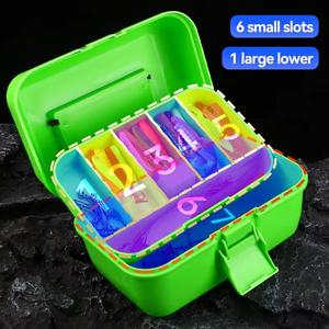 Hot verkopende mini draagbare visgerei opbergdoosje kleine gereedschapskist dubbelwandige PP opbergbox - Product Image 2