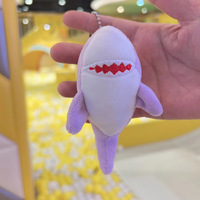 Porte-clés pendentif requin en peluche pour sac à dos femme et enfant, mini animal en peluche souple de 11 cm, cadeau pour enfant