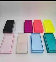 Plateau à cils en acrylique personnalisé avec logo privé professionnel avec couvercle pour extension de cils