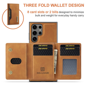 PU Leather magnetic có thể tháo rời điện thoại trường hợp chủ thẻ Wallet đứng tương thích S21 S22 S23 S24 siêu FE A55 A53 A54 gấp 6 5 4 3 - Product Image 4