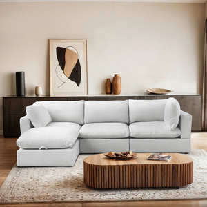 Canapé d'angle en forme de L avec rembourrage en duvet, idéal pour le salon - Vente en gros usine - Product Image 2