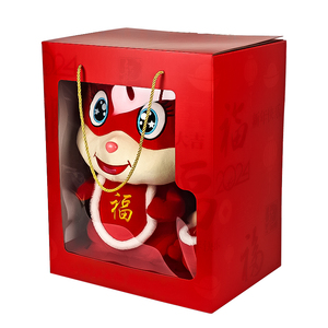 กล่องของขวัญพับได้ทำจากกระดาษแข็งแบบกำหนดเองสำหรับบรรจุภัณฑ์ของเล่นเด็ก กล่องกระดาษพับได้พร้อมหน้าต่าง PVC สำหรับตุ๊กตาขนนุ่มพร้อมโลโก้ - Product Image 1