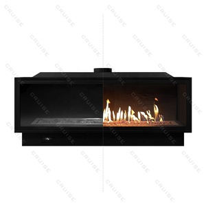 CRUISE Chauffage infrarouge superconducteur, Télécommande, Chauffage au gaz décoratif en verre, Cheminée au gaz d'intérieur, ULC Cheminée d'intérieur - Product Image 3