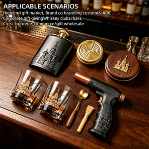Set para Fumar Whisky Cuchillo para Cigarrillos de <span class=keywords><strong>Catedral</strong></span> Basil, Herramienta para <span class=keywords><strong>Bar</strong></span> de Cócteles, Tapa para Humo, Antorcha, Astillas de Madera, Regalo Corporativo Directo de Fábrica OEM - Product Image 5