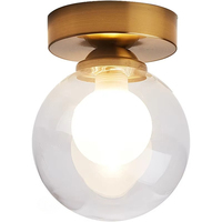 Plafonnier led circulaire moderne en forme de boule de verre, design nordique moderne, éclairage d'intérieur, luminaire décoratif de plafond, idéal pour noël