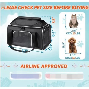 Free Sample Pet Carrier <b>Top</b>-Expandable Soft Sided Small <b>Cat</b> dog carrier travel luxury pet carrier bags - Product Image 2