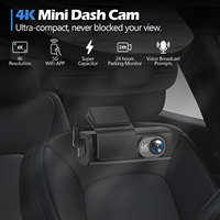 Caméra de tableau de bord 4K pour voiture avec enregistrement grand angle, WiFi, GPS, vision nocturne, DVR, boîte noire