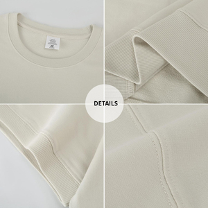 T-shirt unisexe ample en coton 100% de haute qualité, 260 grammes, avec ourlet côtelé, impression de logo personnalisée, col rond, respirant, pour homme - Product Image 5