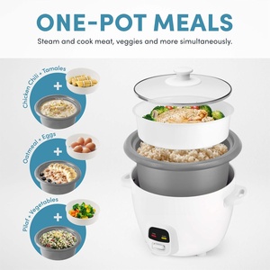 Mini-cuiseurs à riz électriques portables au meilleur prix avec cuves intérieures antiadhésives de qualité supérieure, tasse doseuse et spatule pour usage hôtelier et domestique - Product Image 2