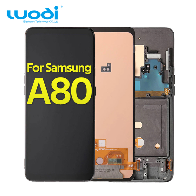 For Samsung Galaxy A80 OLED LCD Display Screen SM-A805F Touch Digitizer Assembly Pantalla Tactil Mobile Phone LCDs Spare Parts