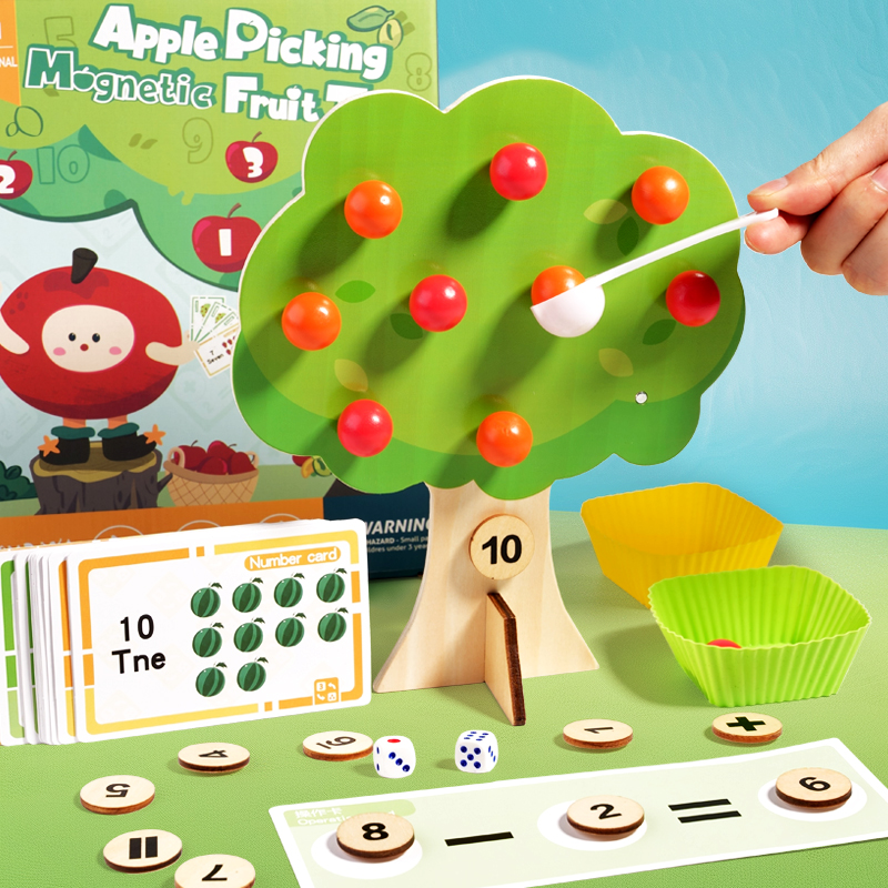 Arbre fruitier magnétique pour cueillette des pommes