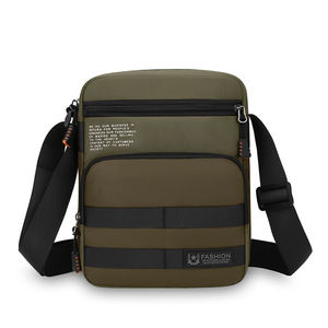 Sac messager pour homme tendance, petit sac en Oxford avec fermeture éclair, durable, pour un usage quotidien, toutes saisons, sac bandoulière avec logo en relief - Product Image 4