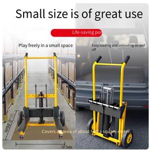 מיני מתקפל ביד-הידראולי מלגזה 200 ק "ג עומס משקל קל משקל משאית הרמה קטנה עבור מחסן בית המלאכה - Product Image 2