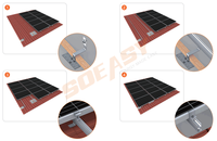 Support de fixation solaire pour toiture, résistant à la corrosion, installation rapide, léger, pince de montage photovoltaïque pour tuiles en céramique ou ardoise