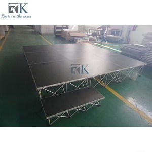 Étape de haute qualité de chargement lourd avec la plate-forme noire et le tuyau en aluminium pour des événements - Product Image 2