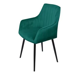 Venta al por mayor de muebles de restaurante de lujo Silla de ocio de tela de terciopelo sillón sillas de comedor - Product Image 1