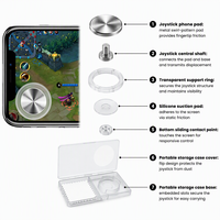 Joystick mobile VSuRing avec ventouses pour jeux FPS mobiles, compatible avec les écrans tactiles ultra-fins, iPhone/Xperia/tablettes Android
