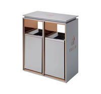 Poubelle extérieure écologique en acier inoxydable de qualité supérieure, avec bac intérieur extractible et modules supérieurs personnalisables