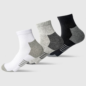Vente en gros d'usine Chaussettes de sport en coton de qualité pour hommes Chaussettes d'absorption de la sueur imprimées avec logo personnalisé Chaussettes d'absorption des chocs imprimées pour jeunes - Product Image 1